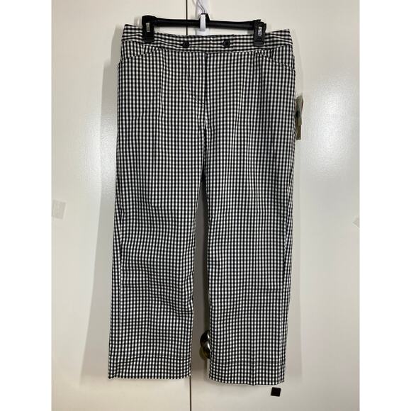 Jones New York Sport Stretch Black & White Cape Cod Crops Size 10 NEW - Picture 8 of 9